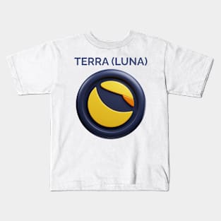 TERRA LUNA 3d front view rendering cryptocurrency Kids T-Shirt